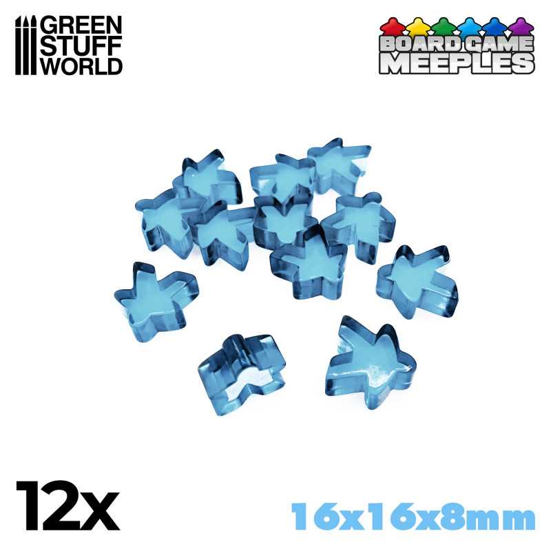 Green Stuff World: pionki 16x16x8mm - jasnoniebieskie