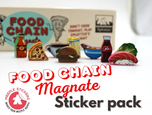 Meeple Stickers: zestaw naklejek do Food Chain Magnate