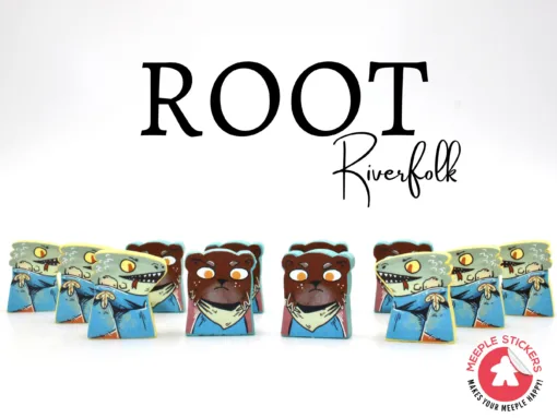 Meeple Stickers: zestaw naklejek do Root: Plemiona Rzeczne