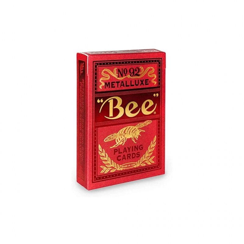 Karty do gry Bicycle: Bee Metalluxe - czerwone
