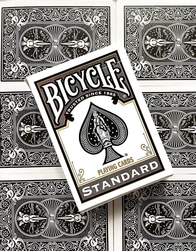 Bicycle: Rider back playing cards - black