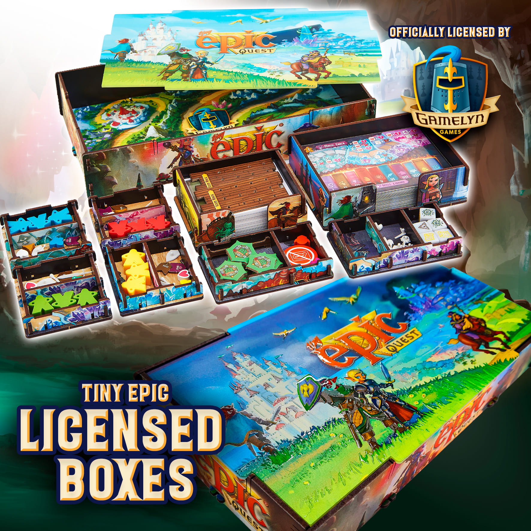 e-Raptor: Storage Box - Tiny Epic Quest UV Print