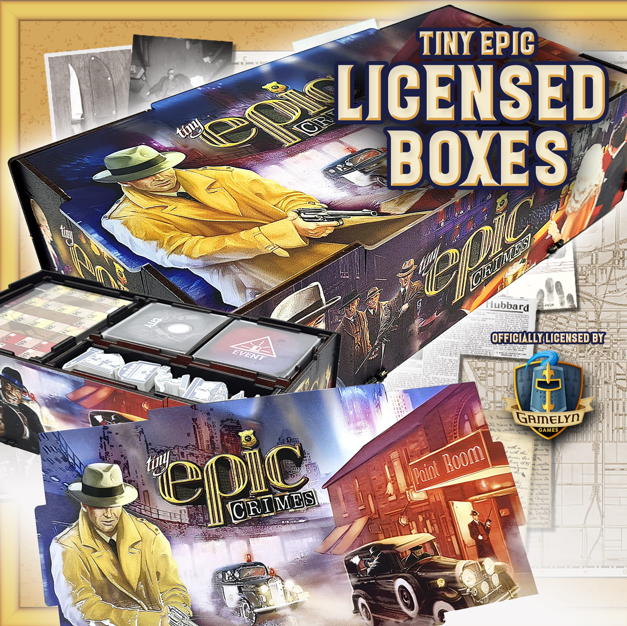 e-Raptor: Storage Box - Tiny Epic Crimes UV Print