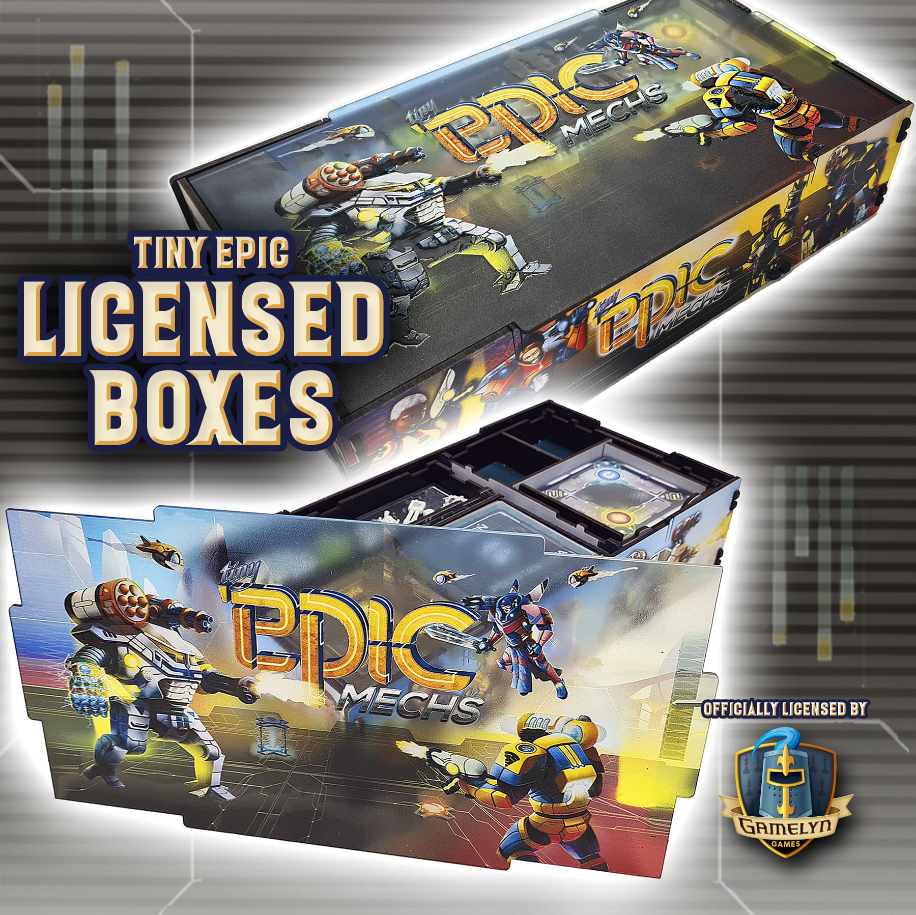 e-Raptor: Storage Box - Tiny Epic Mechs UV Print