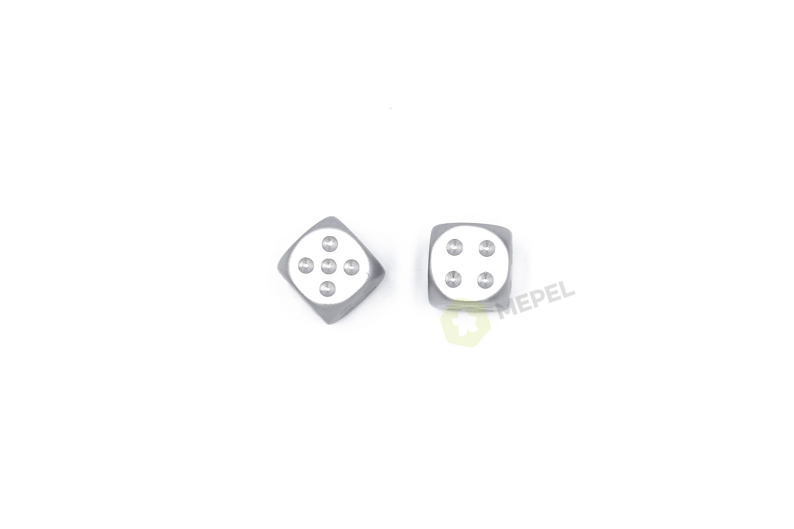 Kości Chessex - zestaw 2 kostek k6 16mm   Aluminum Metallic