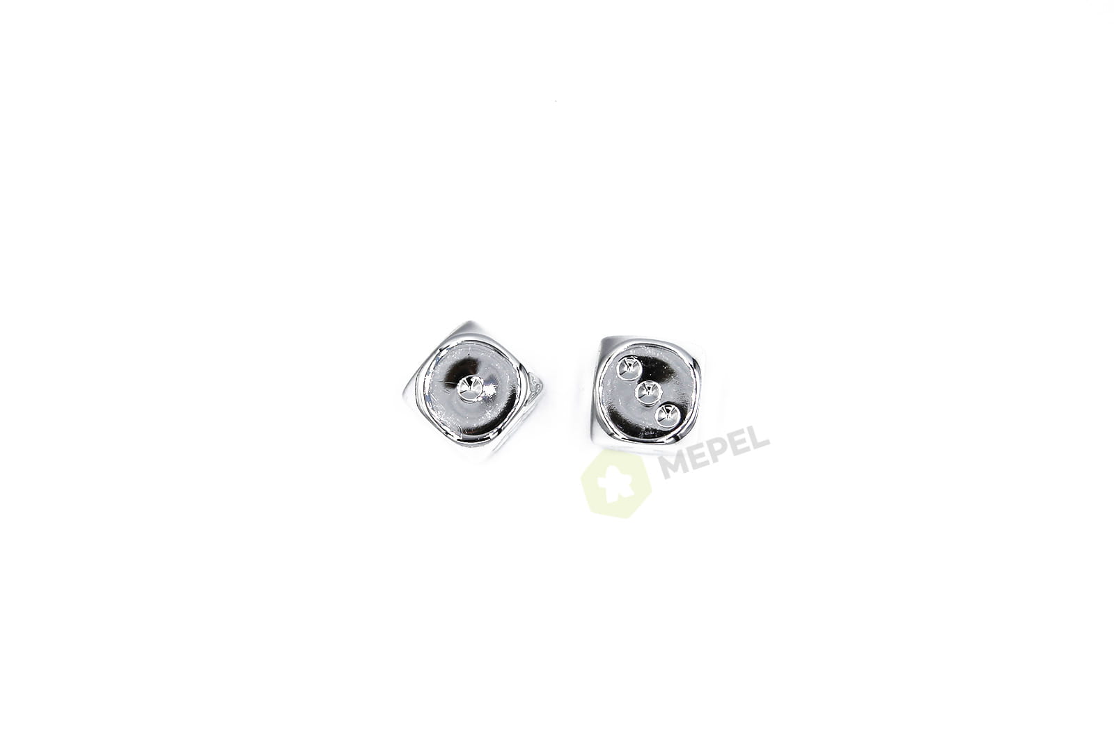 Kości Chessex - zestaw 2 kostek k6 16mm Silver Metallic