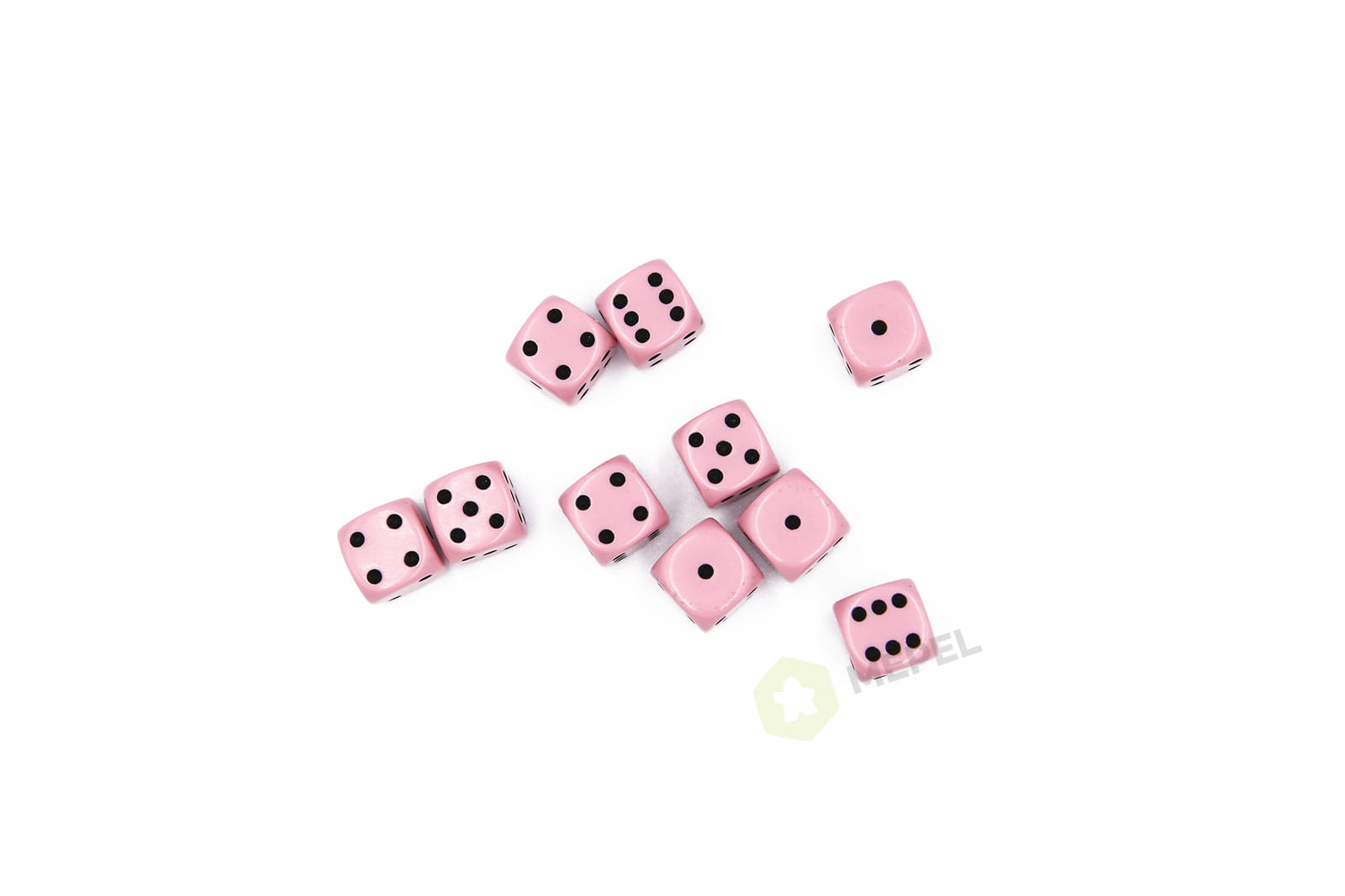 Kości Chessex - kostka k6 12mm Opaque Pastel Pink/black