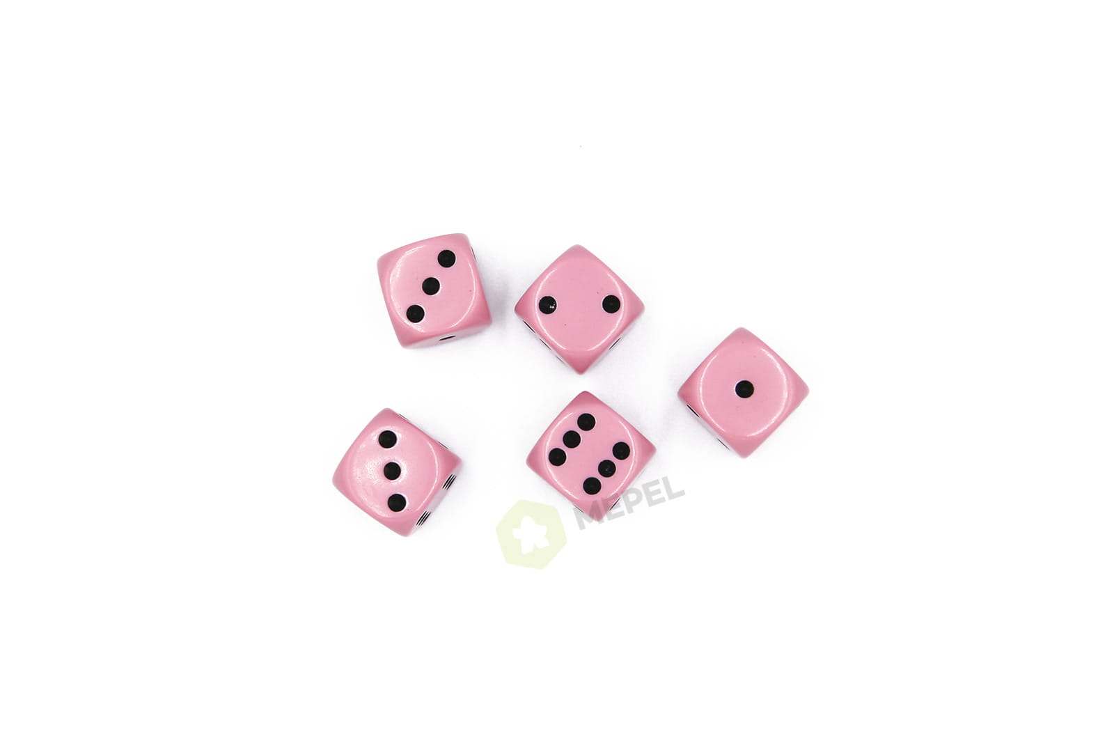 Kości Chessex - kostka k6 16mm Opaque Pastel Pink/black
