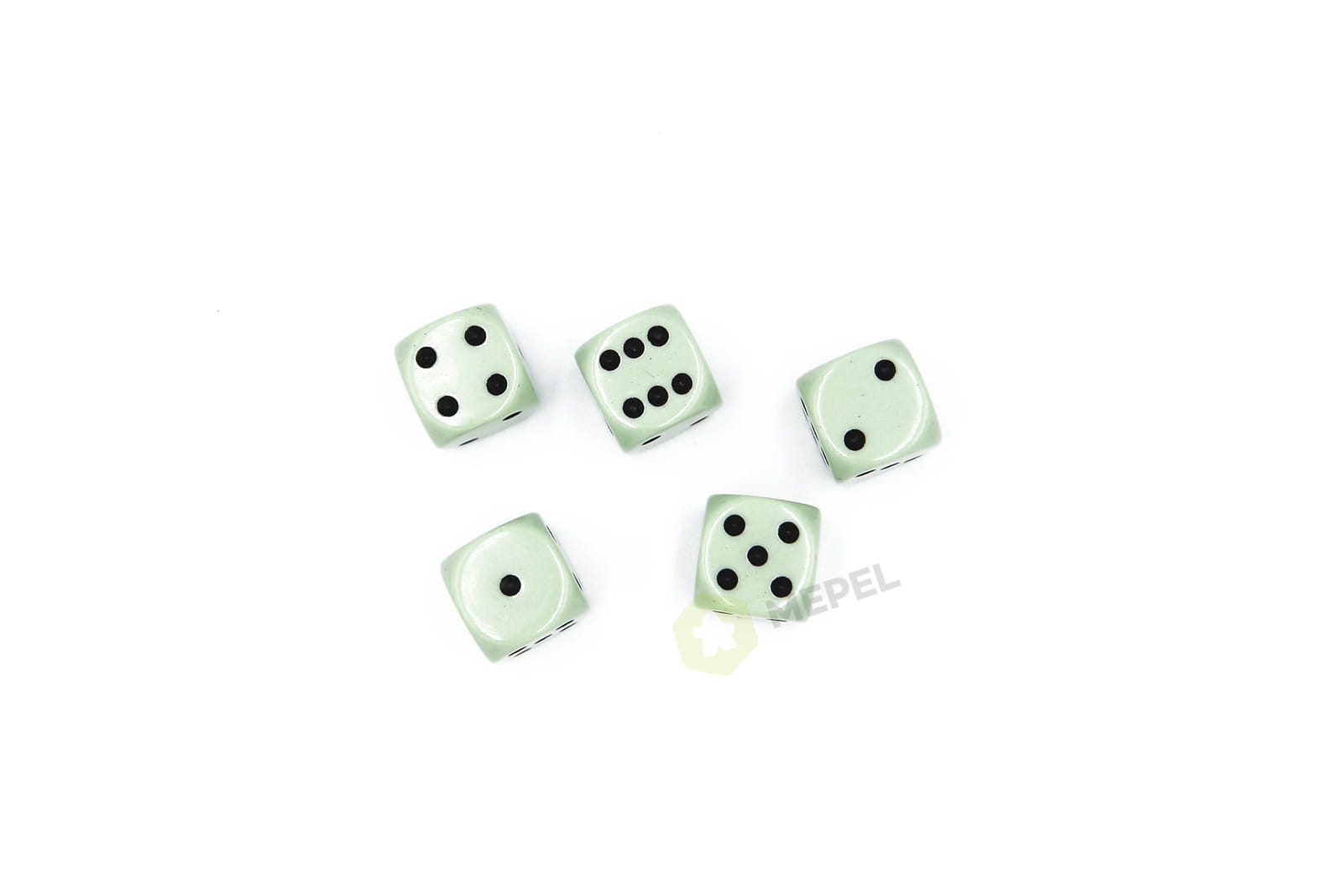 Kości Chessex - kostka k6 16mm Opaque Pastel Green/black