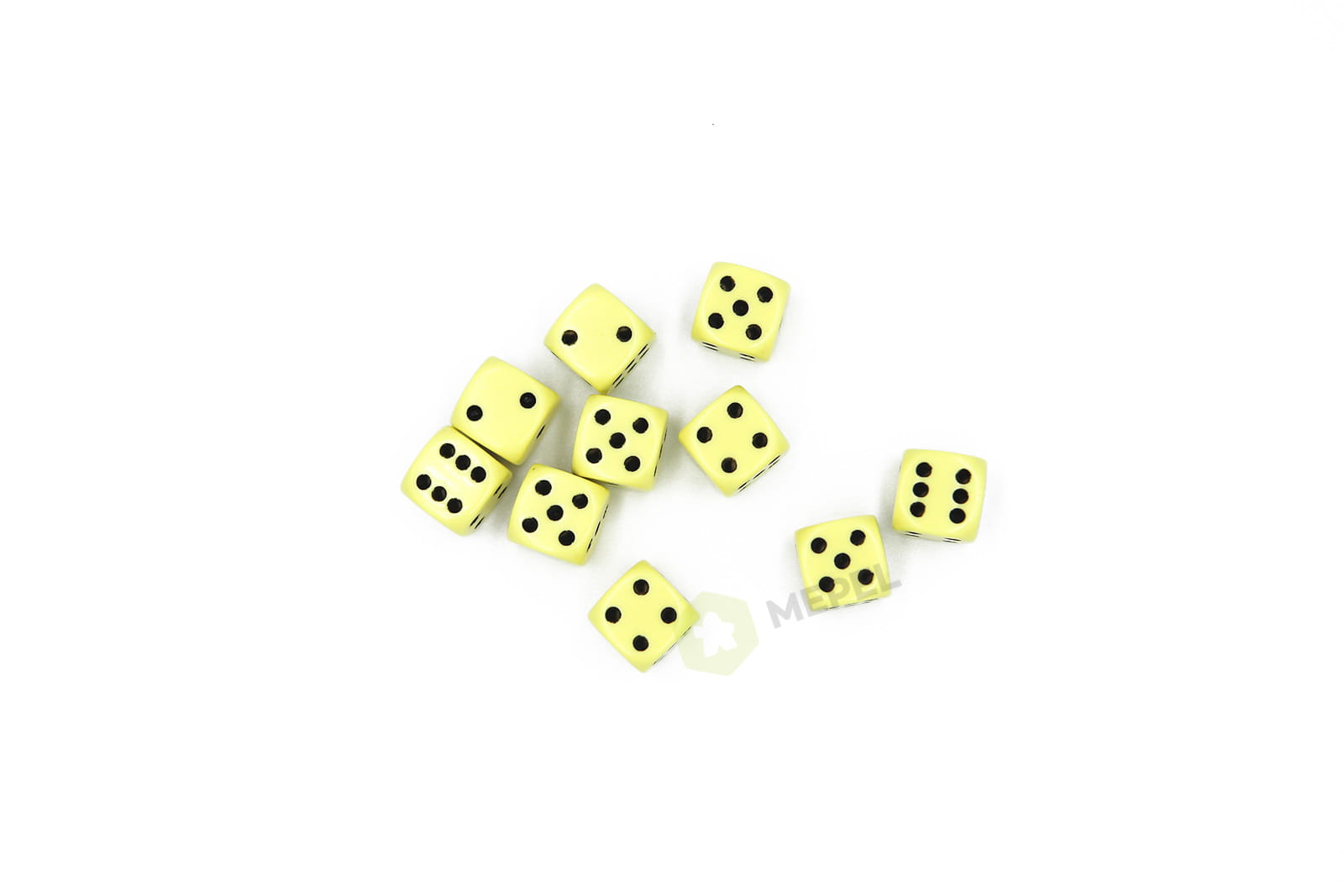 Kości Chessex - kostka k6 12mm Opaque Pastel Yellow/black
