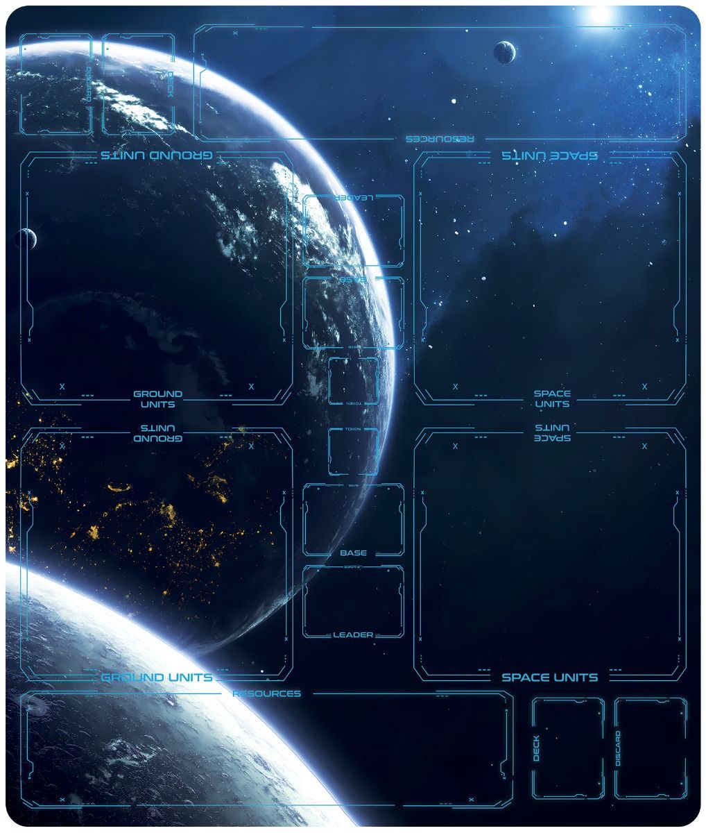 Mata do gry Star Wars Unlimited dla 2 graczy 28" x 24" / 72 x 61cm - niebieska