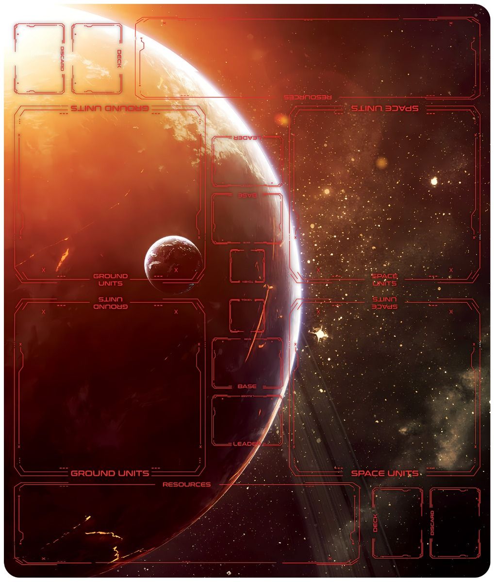 Mata do gry Star Wars Unlimited dla 2 graczy 28" x 24" / 72 x 61cm - czerwona