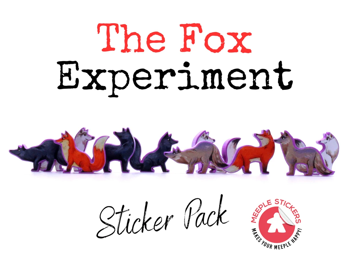 Meeple Stickers: A set of stickers for The Fox Experiment