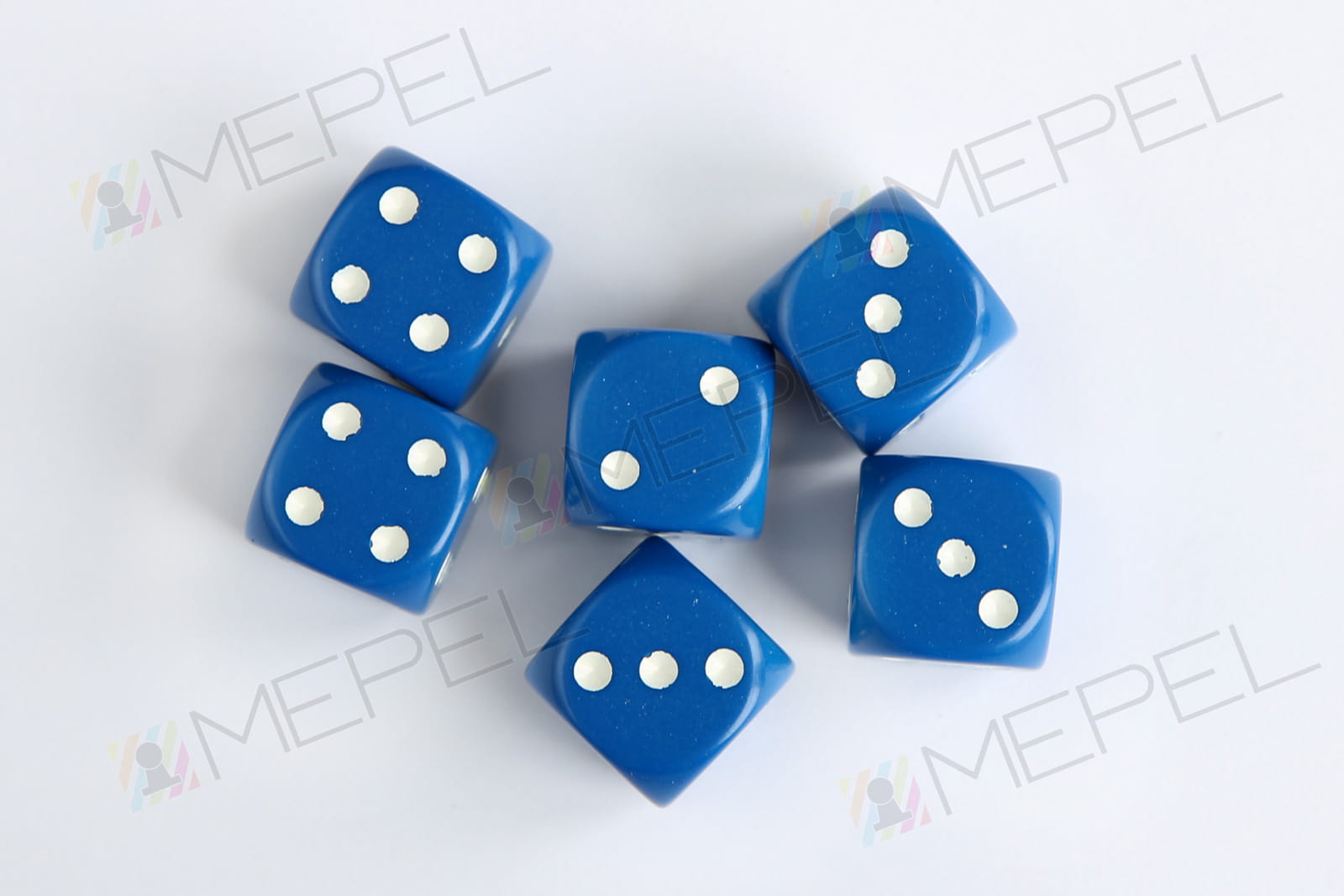 Kości Chessex - kostka k6 16mm Opaque Blue/white