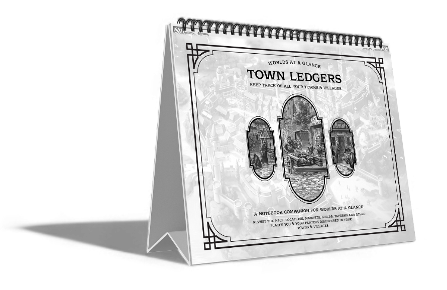 Worlds at a Glance: The Notebook - Town Ledgers (with stickers)