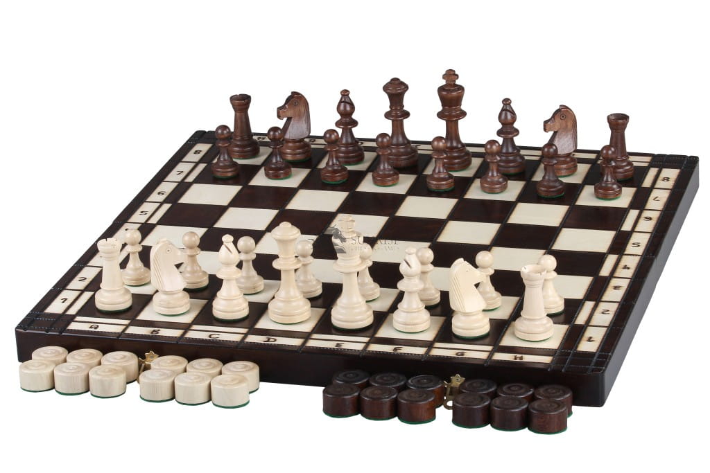 Zestaw Szachy i Warcaby (50cm)