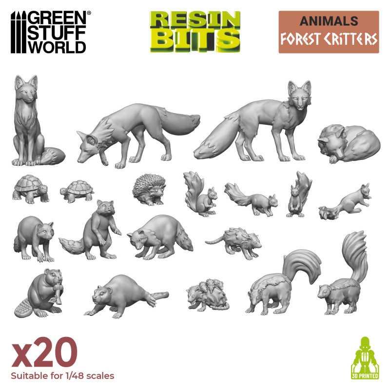 Green Stuff World: Zwierzęta leśne (20 elementów)