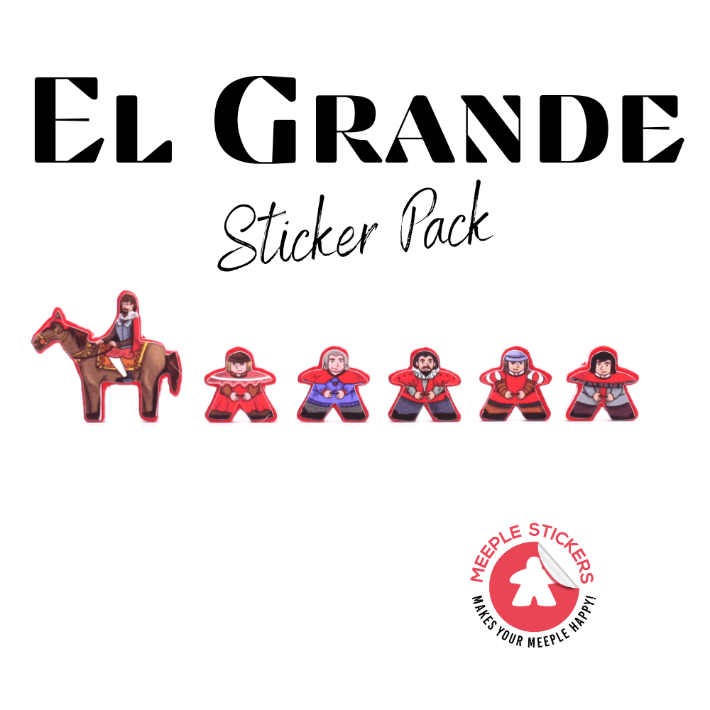 Meeple Stickers: zestaw naklejek od El Grande