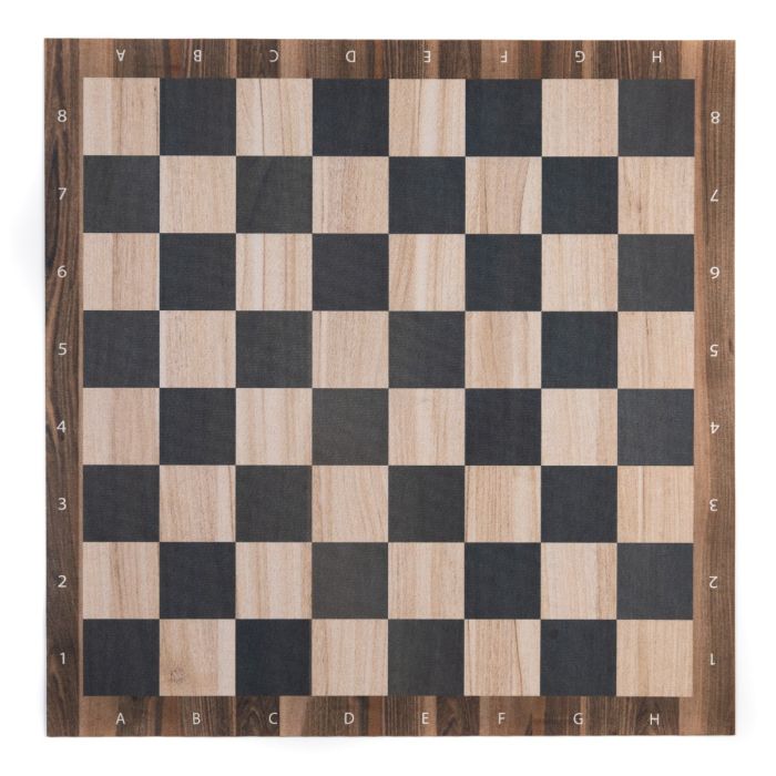 Mata gumowa do szachów/warcabów 36x36 cm - drewniana szachownica