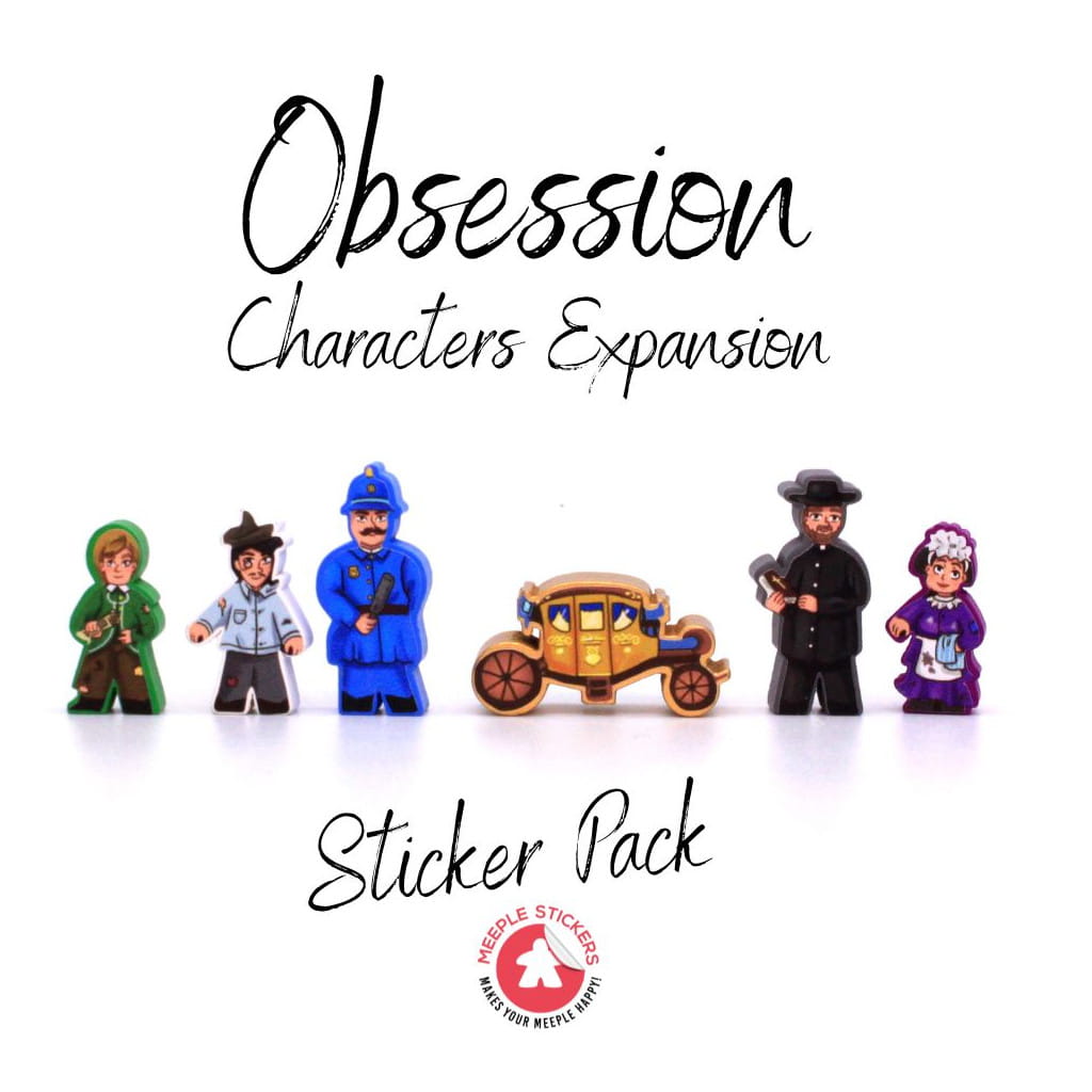 Meeple Stickers: zestaw naklejek do Obsesje - Postacie