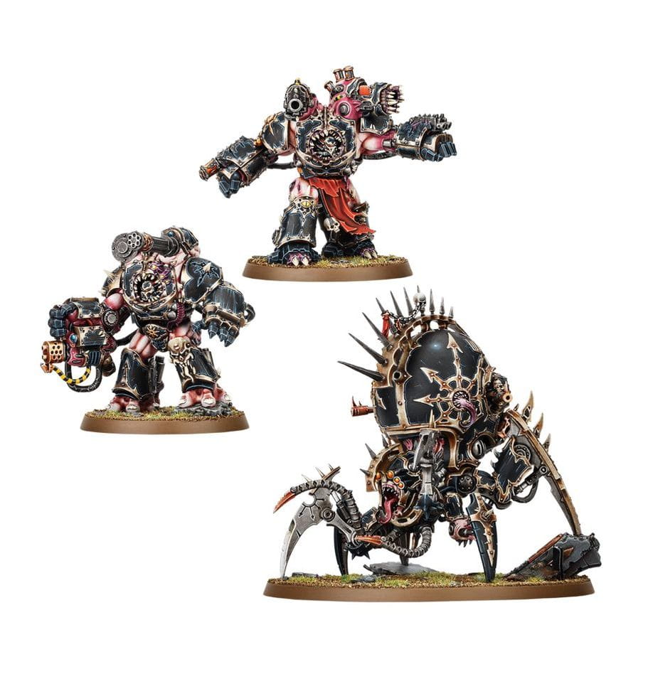 Chaos Space Marines: Warpforged Venomcrawler and Obliterators (Warhammer 40,000)
