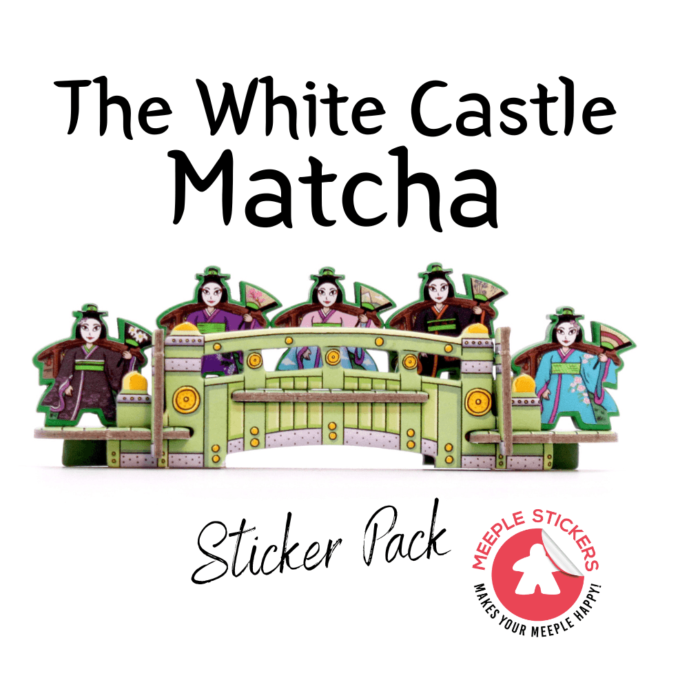 Meeple Stickers: zestaw naklejek do Biały Zamek - Matcha