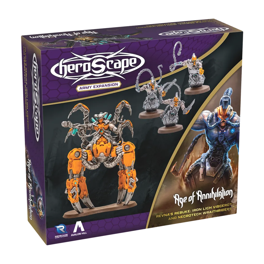 Heroscape: Revna's Rebuke – Iron Lich Viscerot and Necrotech Wraithriders Army Expansion