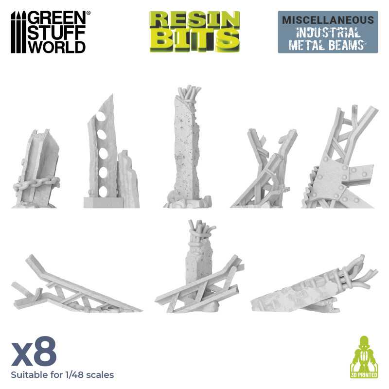Green Stuff World: Metalowe belki przemysłowe (8 szt.)