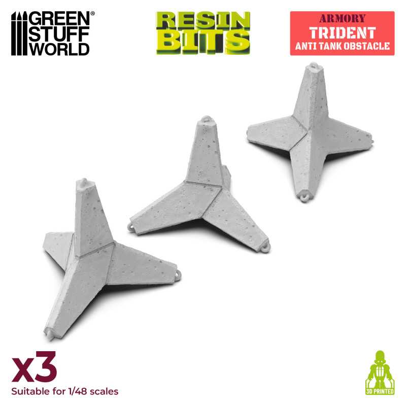 Green Stuff World: Przeszkoda przeciwczołgowa Trident (3 szt.)
