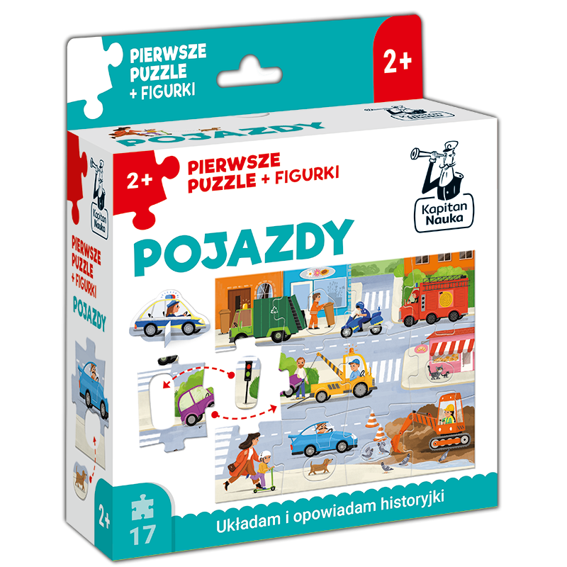 Kapitan Nauka: Pierwsze puzzle + figurki. Pojazdy