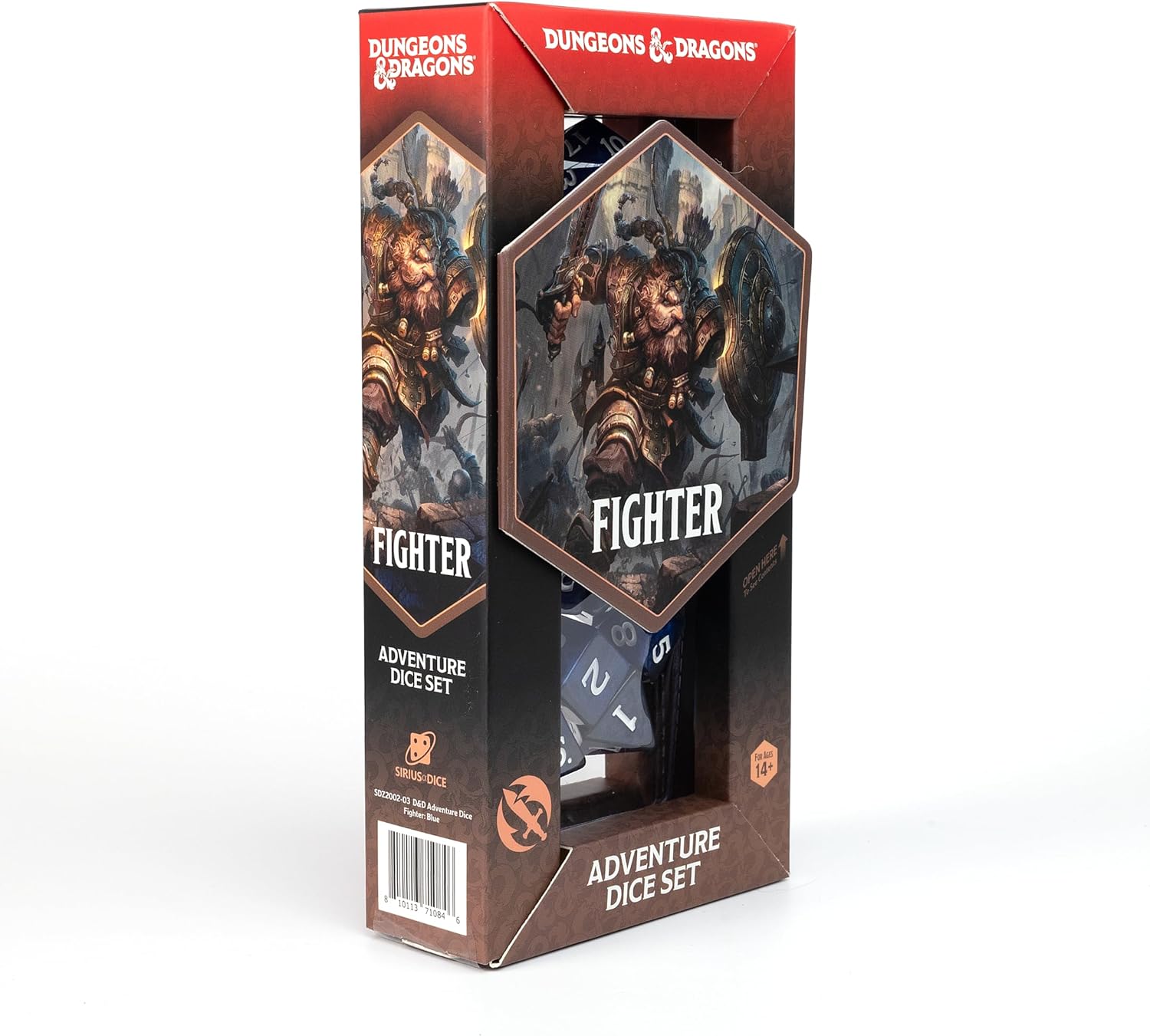Dungeons & Dragons - zestaw kości Adventure (Fighter: Blue)