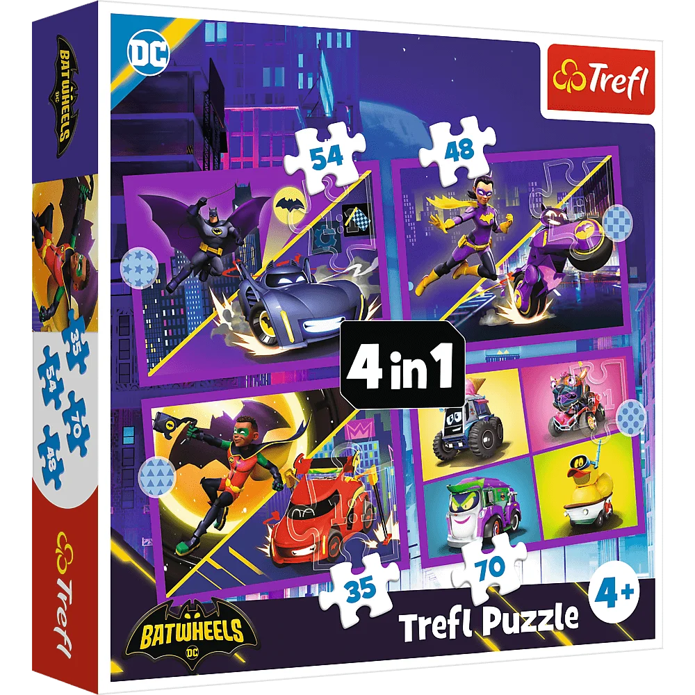 Puzzle 4w1 Poznaj Batwheels