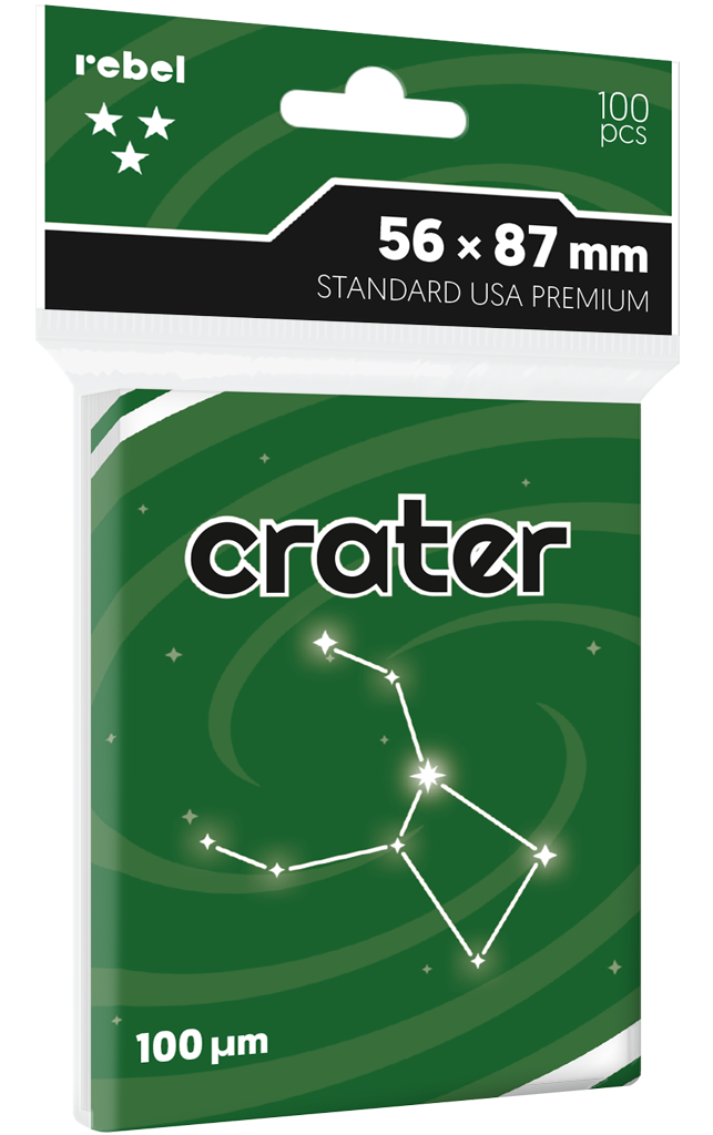 Rebel card sleeves: Standard USA Premium (56x87mm) Crater 100 pcs