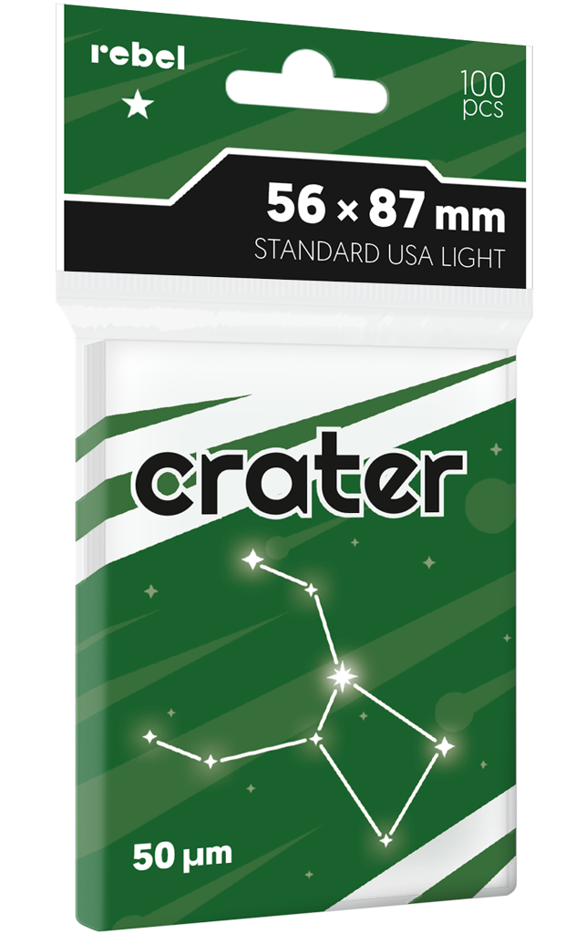 Rebel card sleeves: Standard USA Light (56x87mm) Crater 100 pcs
