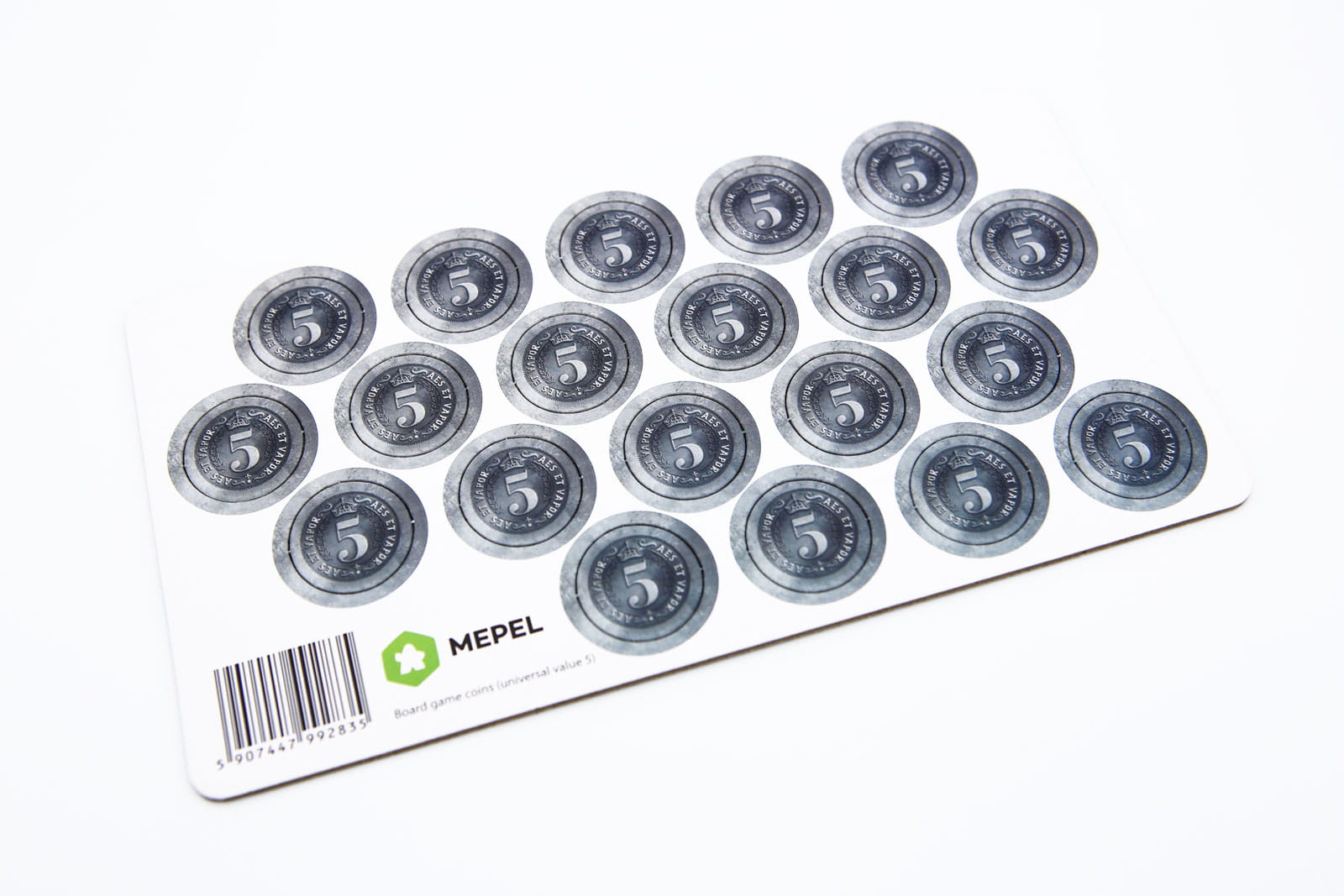 Universal cardboard coin - value 5 (20 pcs)