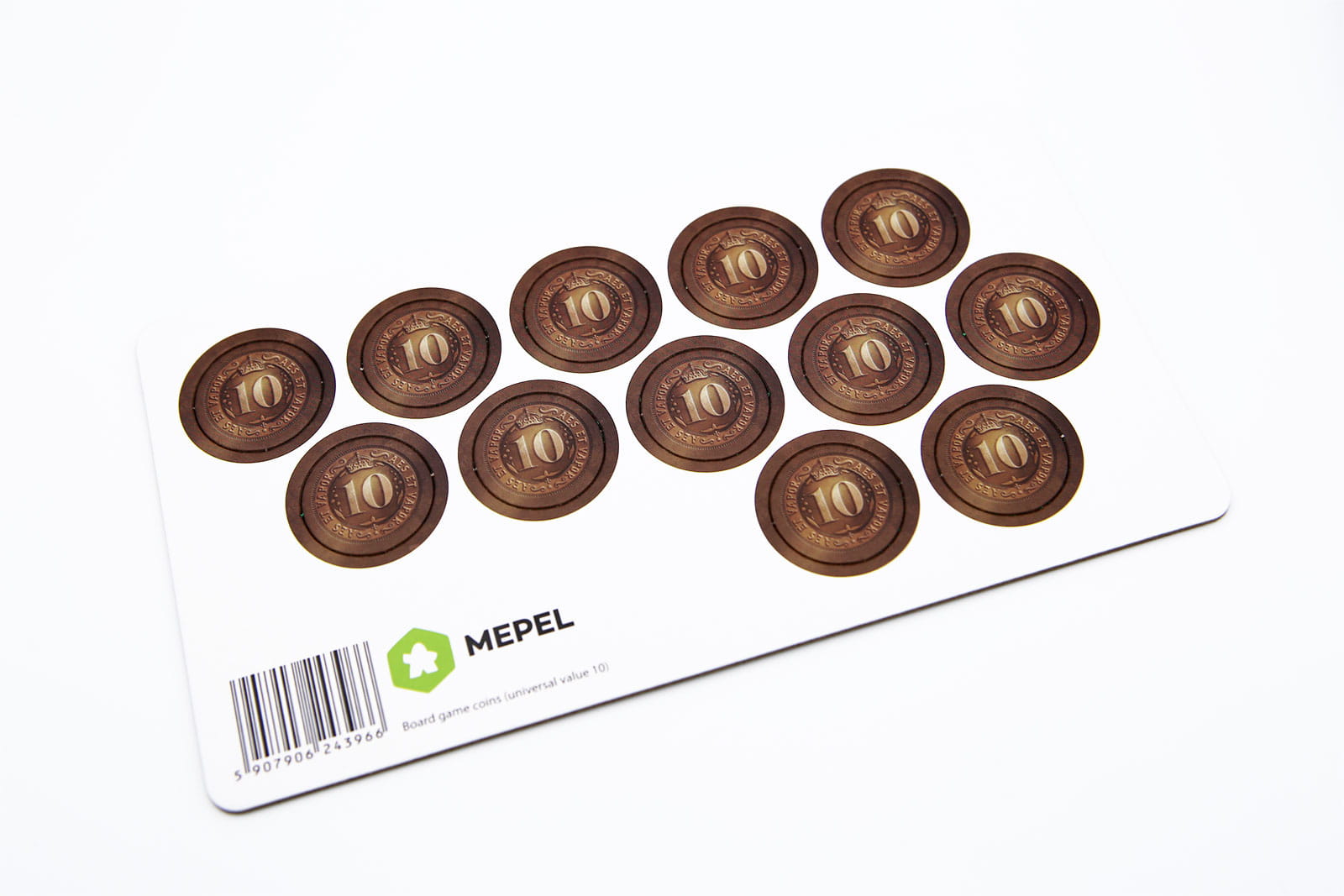 Universal cardboard coin - value 10 (12 pcs)