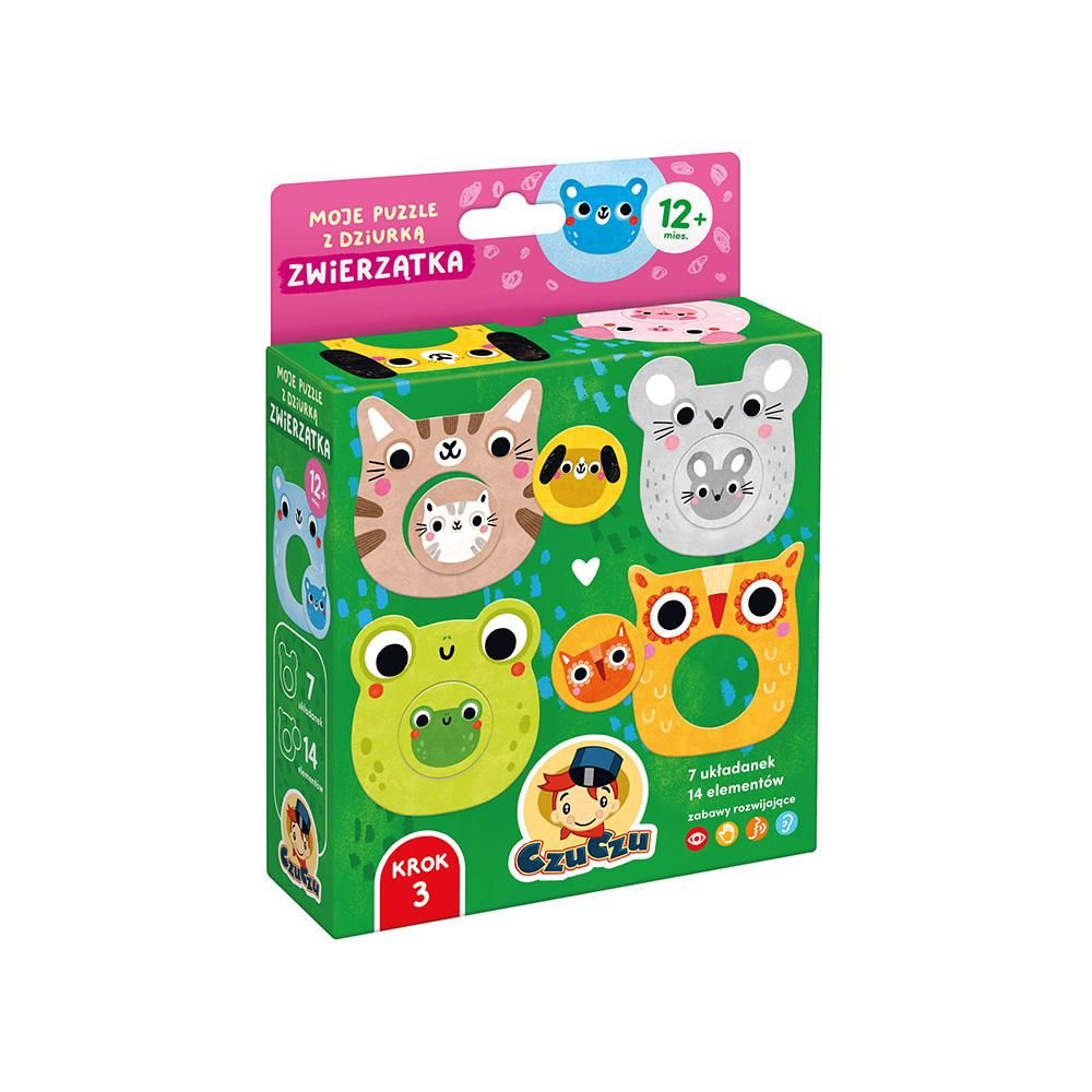 CzuCzu: Moje puzzle z dziurką - Zwierzątka 12m+
