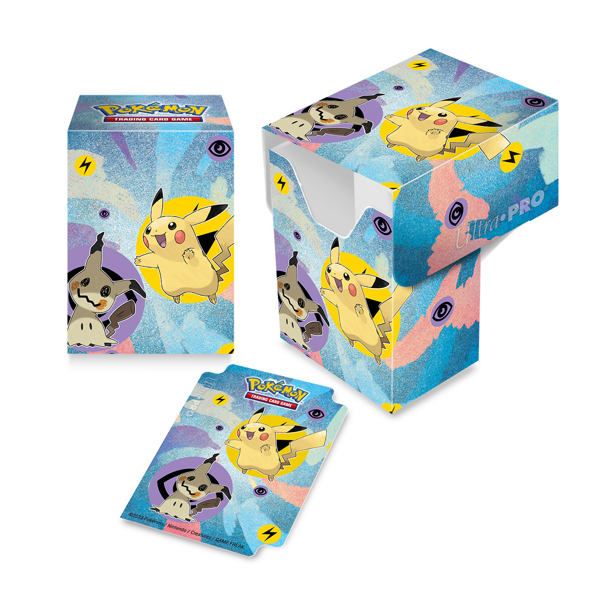 Pudełko na karty Ultra-Pro: Pokémon Full View Deck Box - Pikachu & Mimikyu