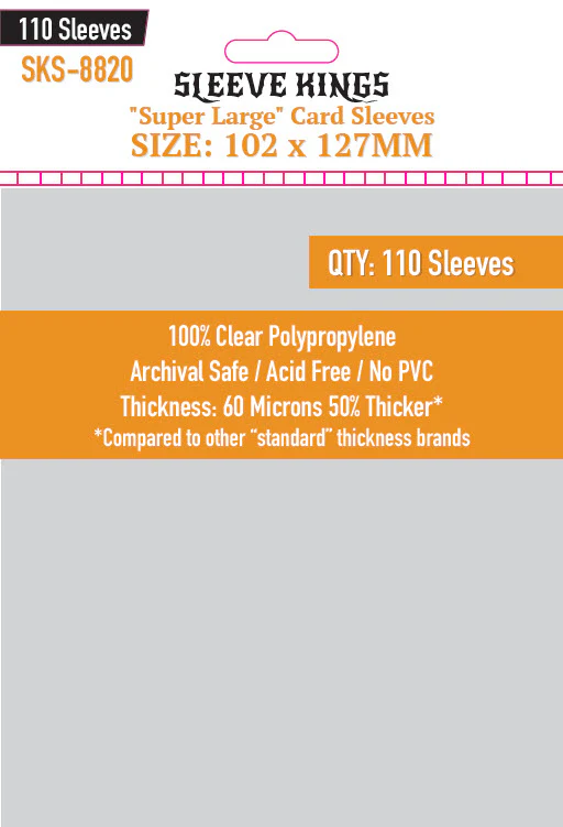 Koszulki na karty Sleeve Kings Super Large 102x127 mm 110 sztuk