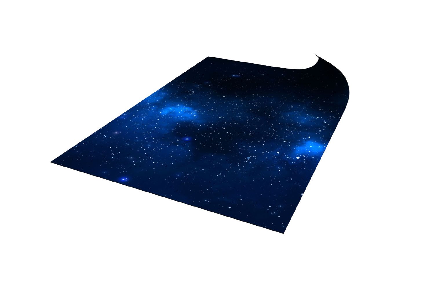 Single-sided rubber mat: Blue Nebula 44”x30” / 112x76 cm