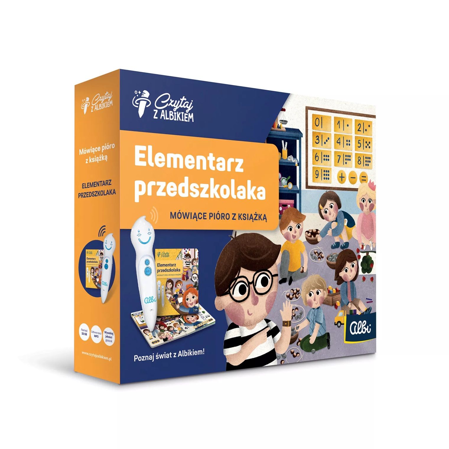 Albik: Elementarz przedszkolaka 3+ - zestaw z piórem