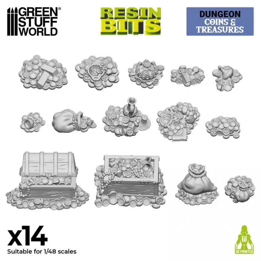 Green Stuff World: Dungeons & Fantasy - Monety i skarby (14 elementów)
