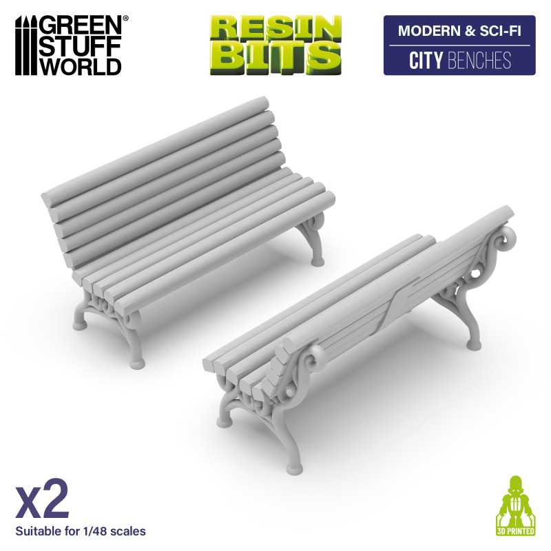 Green Stuff World: Modern & Sci-fi - Ławki miejskie (2 elementy)