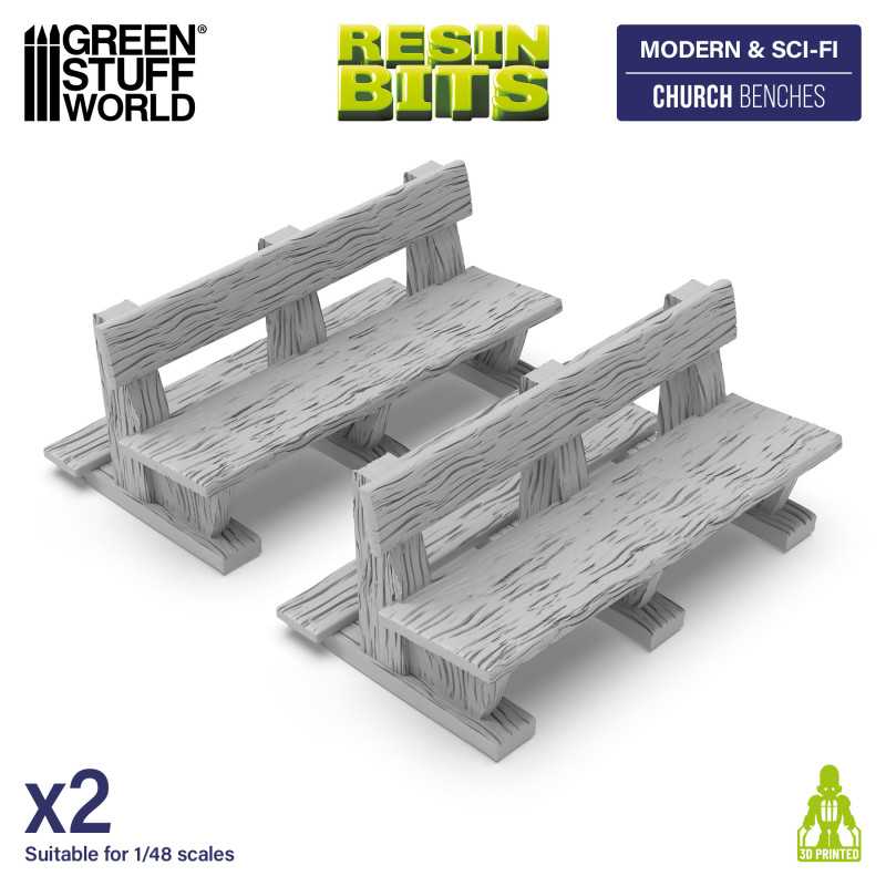 Green Stuff World: Modern & Sci-fi - Ławki kościelne (2 elementy)