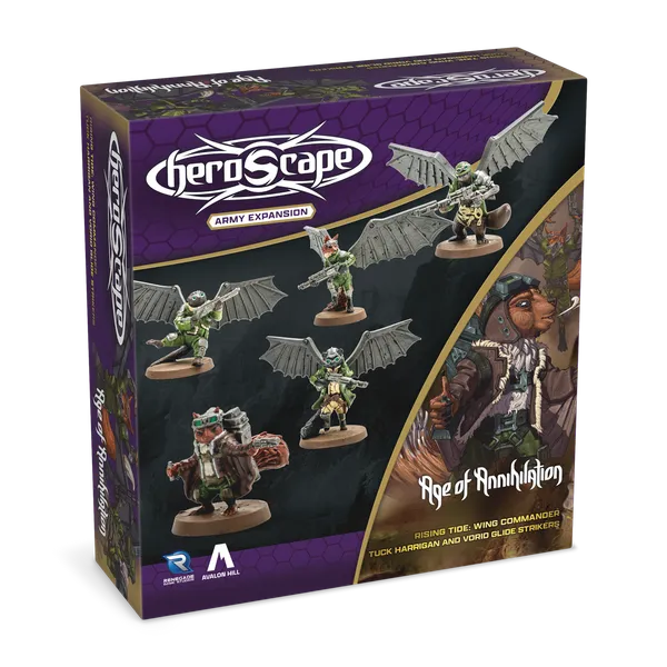 Heroscape: Rising Tide – Wing Commander Tuck Harrigan and Vorid Glide Strikers Army Expansion