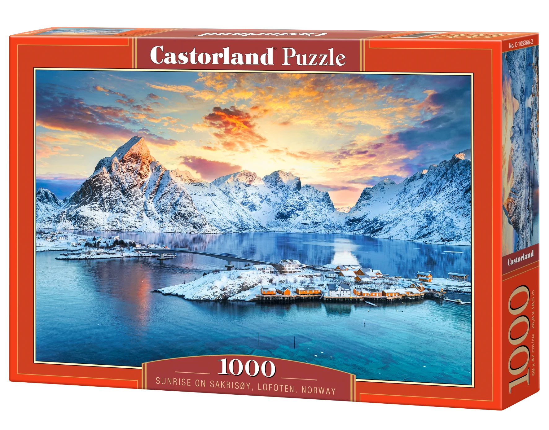 Puzzle 1000 Sunrise on Sakrisøy, Lofoten, Norway