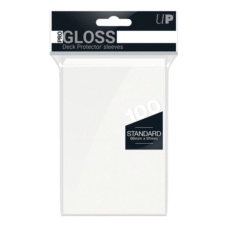 Koszulki na karty Ultra-Pro Pro-Gloss 66x91 mm 100 sztuk - Białe