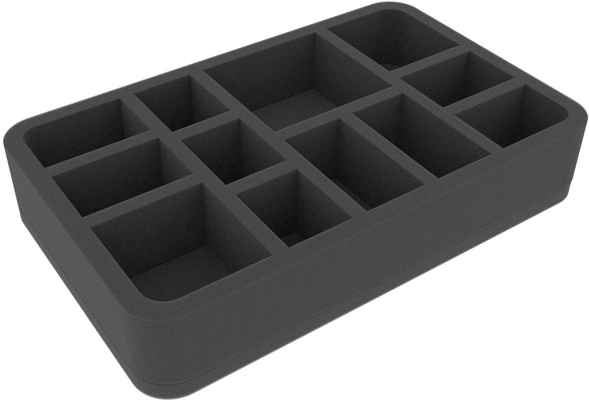 Felherr: Organizer z pianki - 275 mm x 275 mm x 50 mm - 12 przegródek