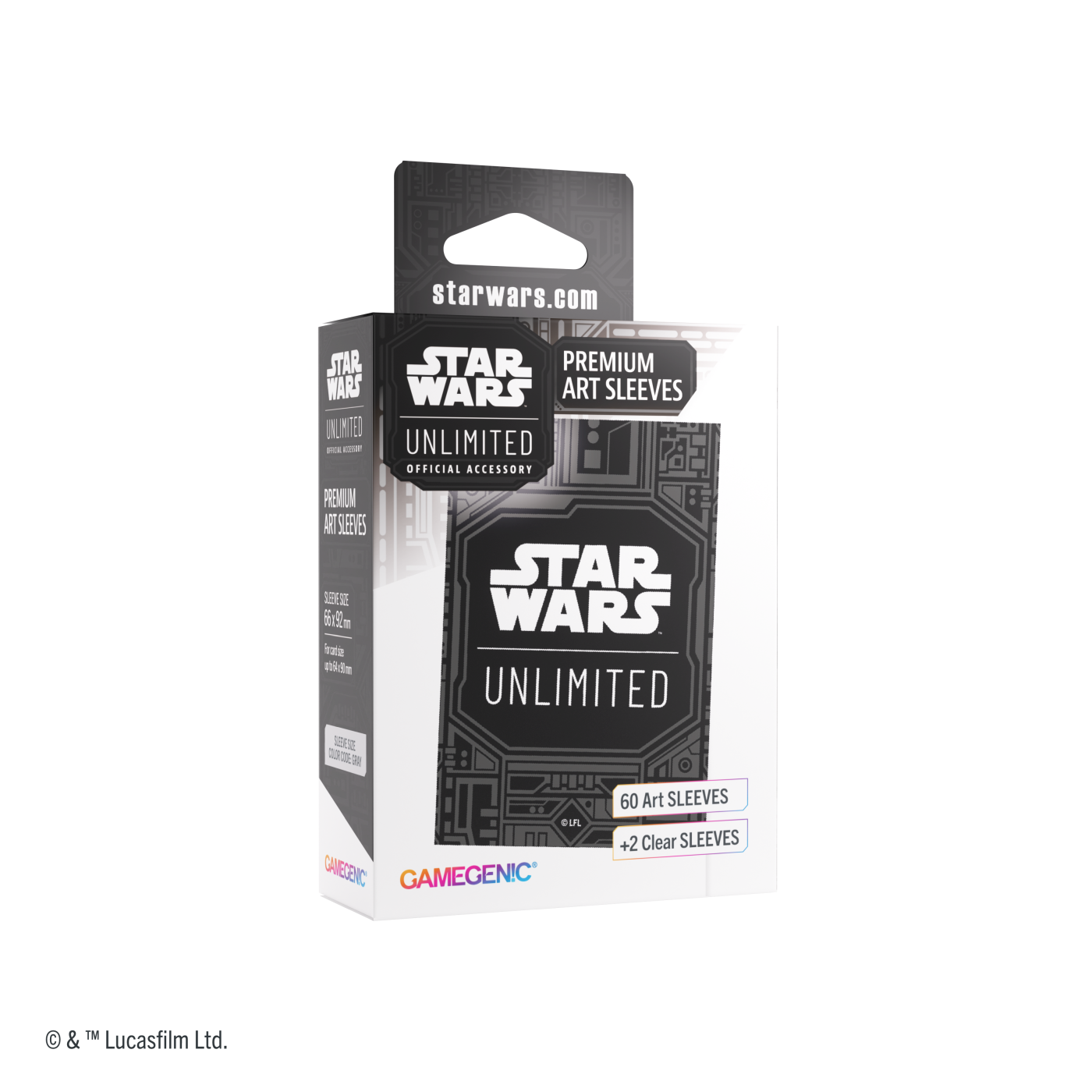 Koszulki na karty Gamegenic Premium: Star Wars Unlimited - Art Black Pattern (66x92 mm) - 60 sztuk