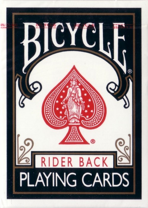 Bicycle: Rider Back 808 Black Seal playing cards - blue